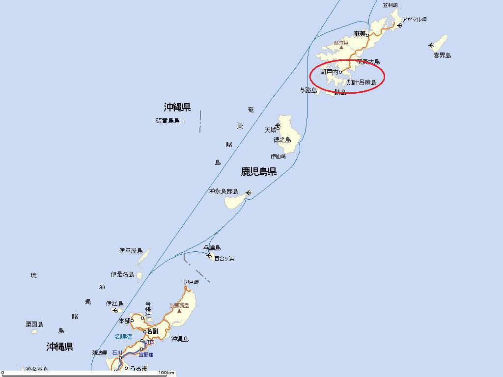 奄美諸島地図