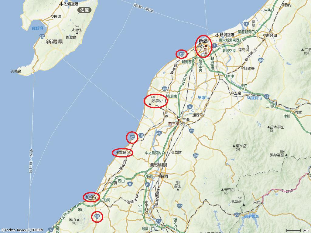 越後七浦シーサイドライン地図