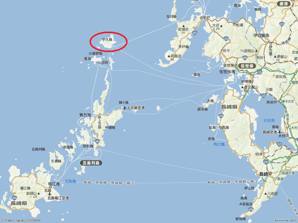 五島列島 宇久島地図