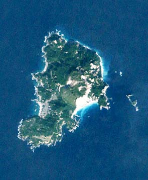神津島衛星地図