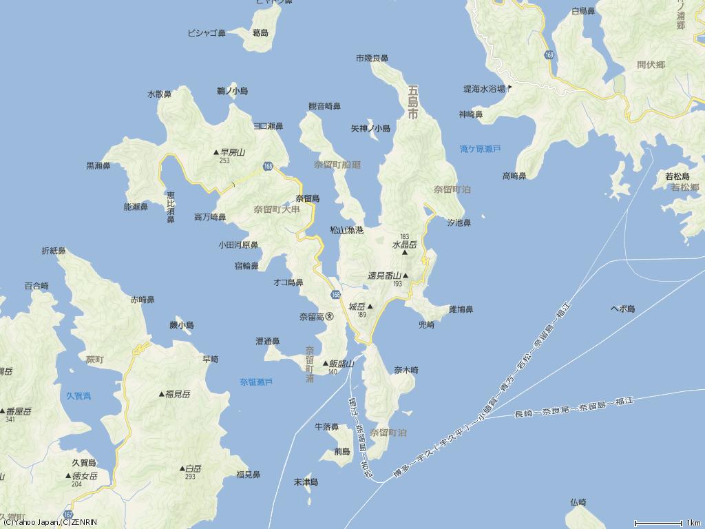 五島列島 奈留島地図