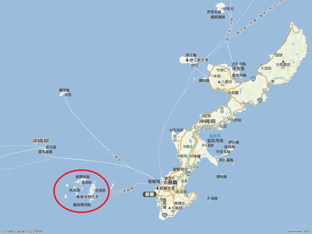 沖縄諸島地図