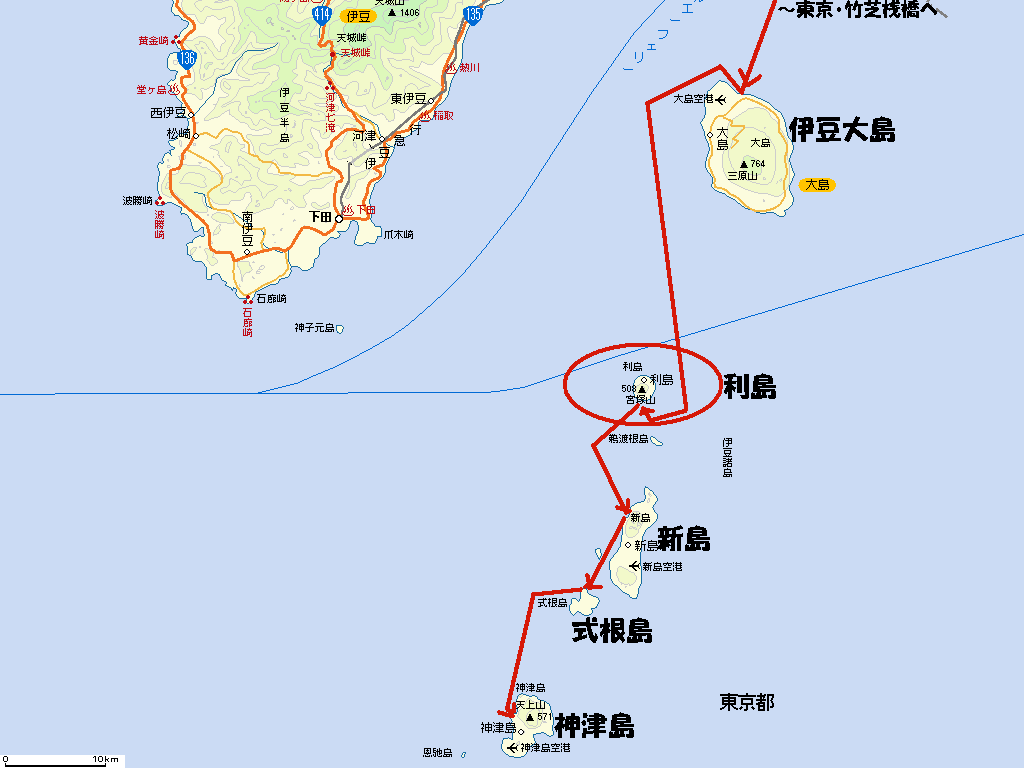 伊豆諸島地図