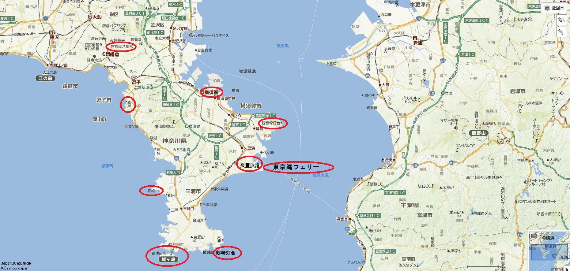 三浦半島地図